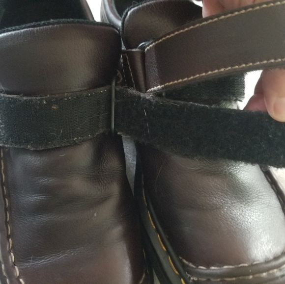 Doc Martens dark brown velcro strap shoes 9288 - Picture 8 of 9